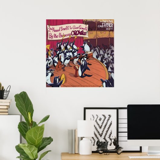 Orca Whale Orchestra Funny Poster (Heimbüro)