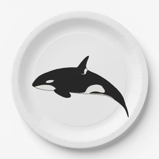 Orca Whale Pappteller (Vorderseite)
