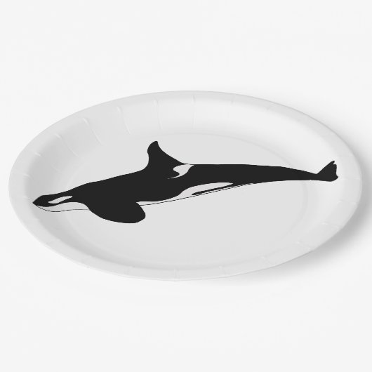 Orca Whale Pappteller (Schrägansicht)