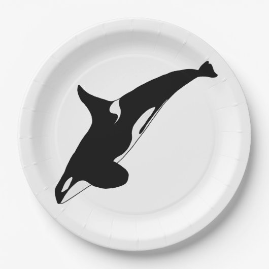 Orca Whale Pappteller (Vorderseite)