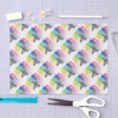 Orca Whale Rainbow Art Seidenpapier (Handwerk)