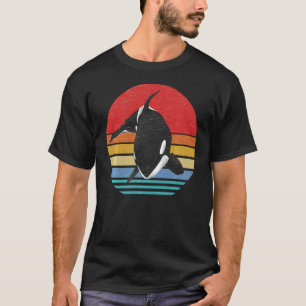 Orca Whale Retro Vintage Animals For Students Stud T-Shirt