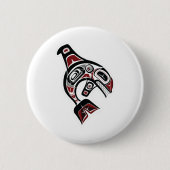 Orca Whale Salish Design Pazifik Nordwestliche Ein Button (Vorderseite)