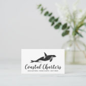Orca Whale Sketch Business Card Visitenkarte (Stehend Vorderseite)