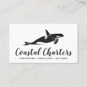 Orca Whale Sketch Business Card Visitenkarte (Vorderseite)