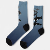 Orca Whale Socks Whale Art Socks - Customize Socken (Linkes Detail)