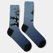 Orca Whale Socks Whale Art Socks - Customize Socken (Rechts)