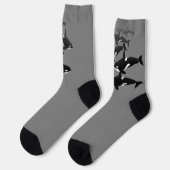Orca Whale Socks Whale Art Socks - Customize Socken (Linkes Detail)