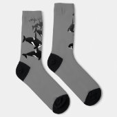 Orca Whale Socks Whale Art Socks - Customize Socken (Rechts)