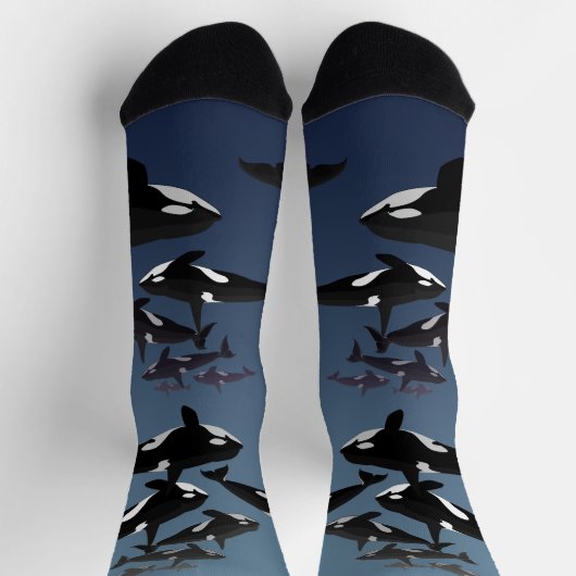 Orca Whale Socks Whale Art Socks - Customize Socken (Oben)