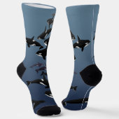 Orca Whale Socks Whale Art Socks - Customize Socken (Gewinkelt)