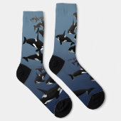 Orca Whale Socks Whale Art Socks - Customize Socken (Rechts)