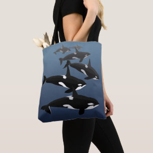 Orca Whale Tote Bag Öko Friendly Killer Whale Bag Tasche