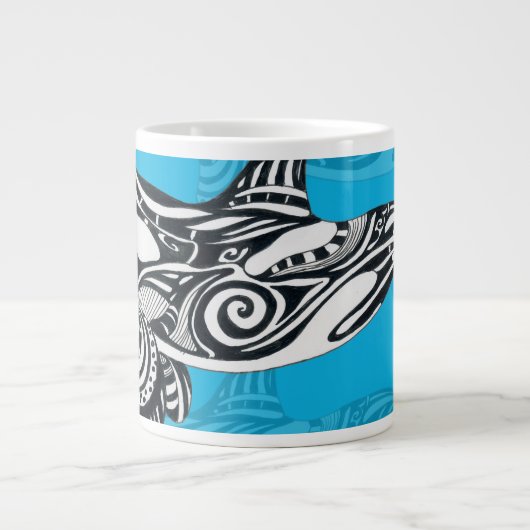 Orca Whale Tribal Jumbo-Tasse (Vorderseite)