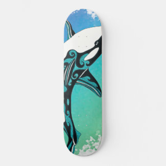 Orca Whale Tribal Skateboard