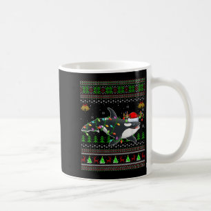 Orca Whale Ugly Christmas Sweaters Santa Sea Anima Kaffeetasse