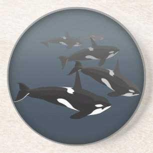 Orca Whale Untersetzer Killer Whale Art Drink Unte