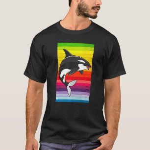 Orca Whale Vintag 80er Retro T-Shirt