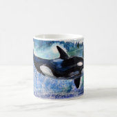 Orca Whale Watercolor Tasse (Mittel)