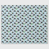 Orca Whale Wrapping Paper in Blue Geschenkpapier (Flach)
