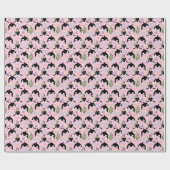 Orca Whale Wrapping Paper in Pink Geschenkpapier (Flach)