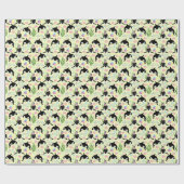 Orca Whale Wrapping Paper in Yellow Geschenkpapier (Flach)