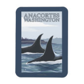 Orca Whales #1 - Anacort, Washington Magnet (Vertikal)