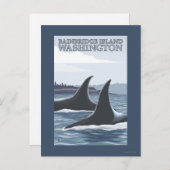 Orca Whales #1 - Bainbridge Island, Washington Postkarte (Vorne/Hinten)