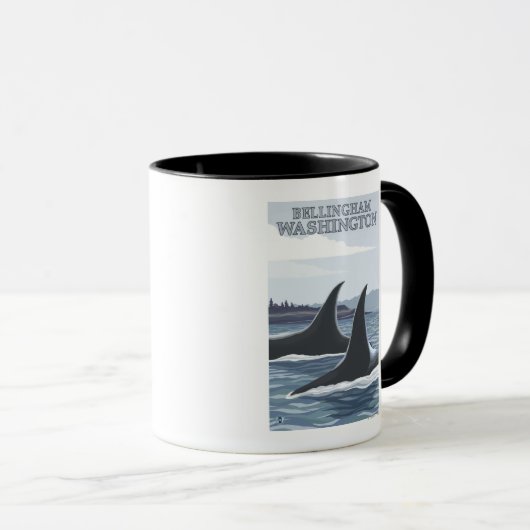 Orca Whales #1 - Bellingham, Washington Tasse (VorderseiteRechts)