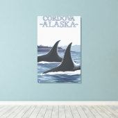 Orca Whales #1 - Cordova, Alaska Leinwanddruck (Insitu (Holzboden))