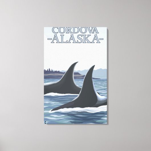 Orca Whales #1 - Cordova, Alaska Leinwanddruck (Vorderseite)
