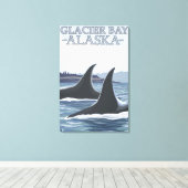 Orca Whales #1 - Glacier Bay, Alaska Leinwanddruck (Insitu (Holzboden))