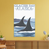Orca Whales #1 - Glacier Bay, Alaska Leinwanddruck (Insitu (Wohnzimmer))