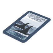Orca Whales #1 - Glacier Bay, Alaska Magnet (Linke Seite)