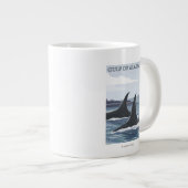 Orca Whales #1 - Golf von Alaska Jumbo-Tasse (Vorderseite Rechts)