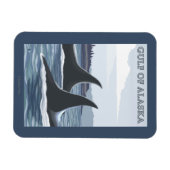 Orca Whales #1 - Golf von Alaska Magnet (Horizontal)