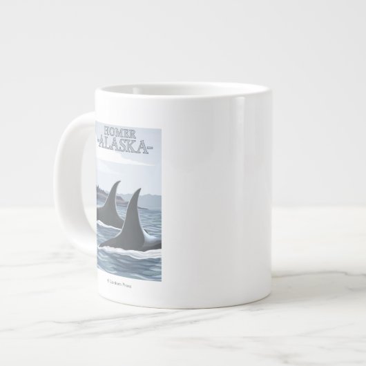 Orca Whales #1 - Homer, Alaska Jumbo-Tasse (Vorderseite Links)