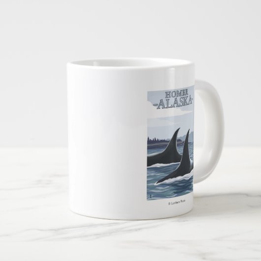 Orca Whales #1 - Homer, Alaska Jumbo-Tasse (Vorderseite Rechts)