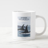 Orca Whales #1 - Homer, Alaska Jumbo-Tasse (Rechts)