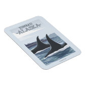Orca Whales #1 - Juneau, Alaska Magnet (Rechte Seite)
