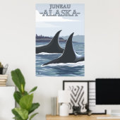 Orca Whales #1 - Juneau, Alaska Poster (Heimbüro)
