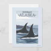 Orca Whales #1 - Juneau, Alaska Postkarte (Vorne/Hinten)