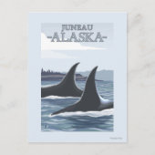 Orca Whales #1 - Juneau, Alaska Postkarte (Vorderseite)