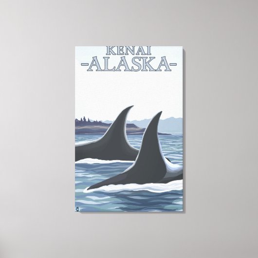 Orca Whales #1 - Kenai, Alaska Leinwanddruck (Vorderseite)