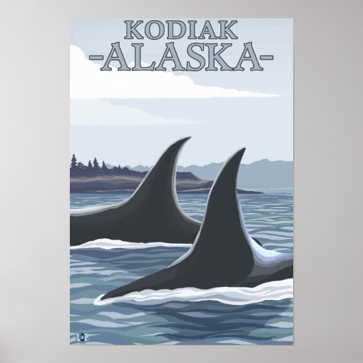 Orca Whales #1 - Kodiak, Alaska Poster (Vorne)