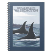 Orca Whales #1 - Orcas Island, Washington Notizblock (Vorderseite)