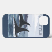 Orca Whales #1 - Seattle, Washington Case-Mate iPhone Hülle (Rückseite (Horizontal))