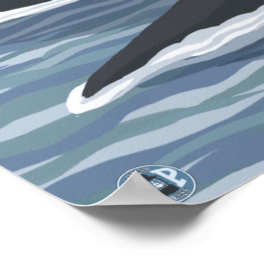 Orca Whales #1 - Seattle, Washington Poster (Ecke)