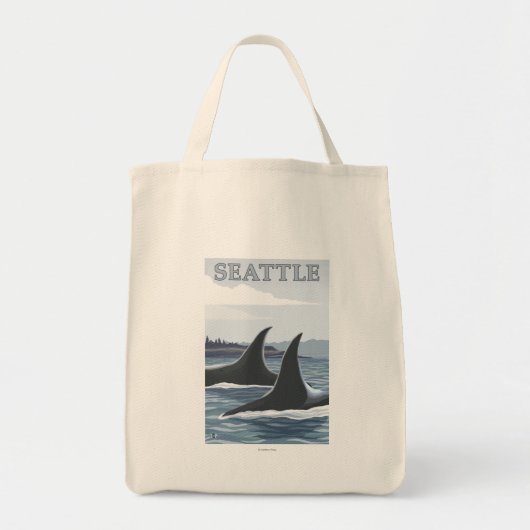 Orca Whales #1 - Seattle, Washington Tragetasche (Vorne)