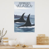 Orca Whales #1 - Seward, Alaska Poster (Küche)